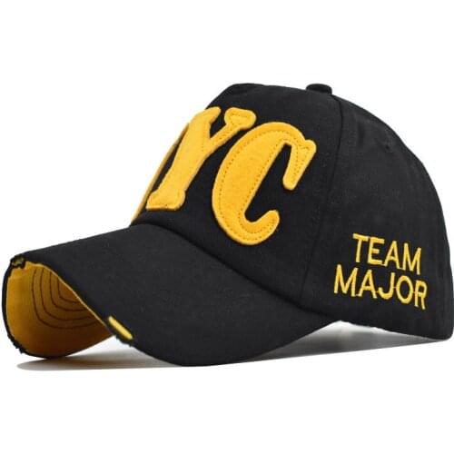 Good Quality Men and Womens Hats Baseball Caps Hole Made Old Letters Nyc Outside Sports Classic Style Cap for Boy Girls Sun Hat