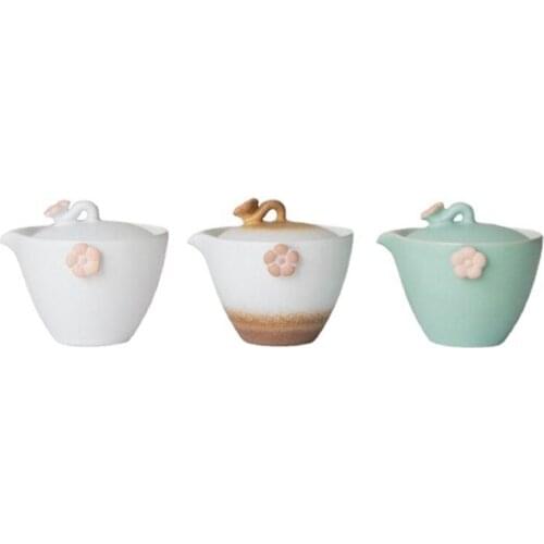 Chinese 1 Teapot 2 Cups Suitable For Female Portable Travel Ceramic Kung Fu Gaiwan Plum Blossom Home Office Teaware