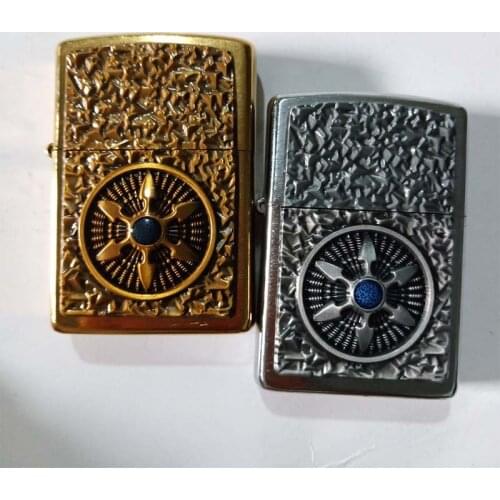 Metal Badge for Kerosene lighter Oil Lighter DIY Handmade Smoker Accessories Gadgets Lighters Decor Accessory Cross machine