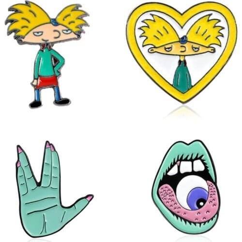 Cartoons Avatar Lapel Pins Cute Enamel Badges Anime Brooches For Women Decorative Hijab Pins Badges Gothic Metal Brooch Jewelry