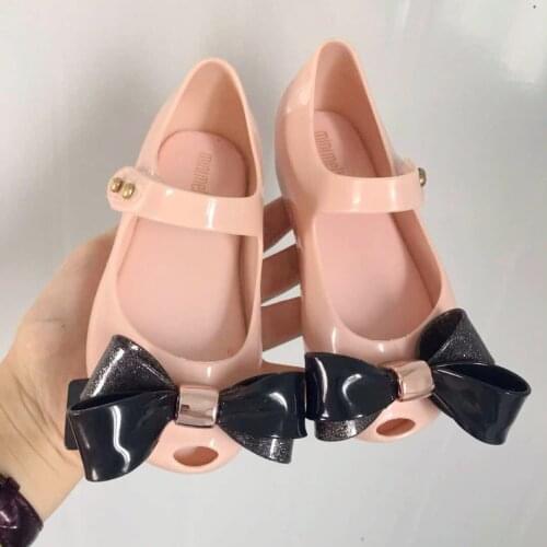 Mini 2019 New Girl Jelly Sandals Bow Summer Sandals Children Cute Sandals Beach Shoes Toddler Shoes 13-18CM