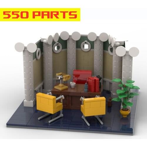 New MOC-41136 American Tv Drama Better Call Saul Office Breaking Bad Walter White Pinkman City Building Block Brick Toy Kid Gift