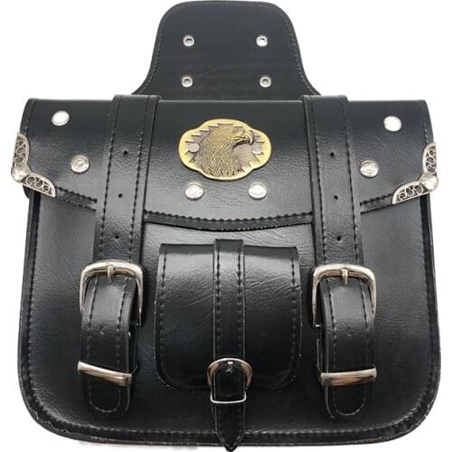 New Motorcycle Waterproof Retro Golden Eagle Headgear Classic Pvc Motorcycle Helmet Travel Bag Suitcase Saddle Bag