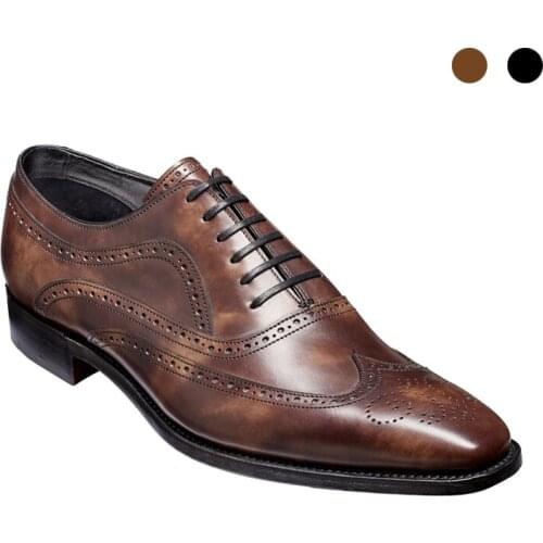 Oxford Brogue Style Fashion Wedding Man Shoe Business Original Designer Genuine Leather Formal Dress Shoes for Man