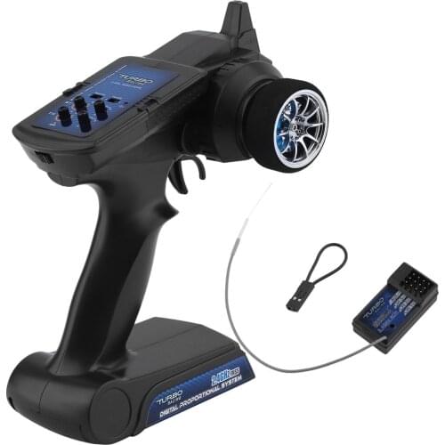 TURBO Racing 90102G 2.4GHz 2CH Radio system Transmitter Controller Remote Control with Receiver For RC Car Boat