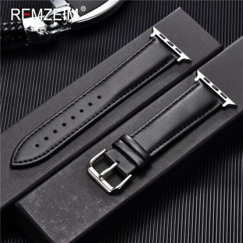 Unique Calfskin Leather Watchband 38mm 40mm Watch Strap for iwatch 5 Replace Bracelet Band 42mm 44mm for Apple Watch 4 3 2 1