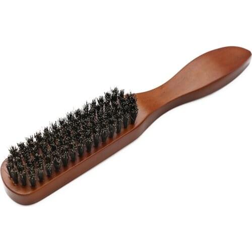Wood Handle Brush Men Beard Facial Grooming Brush Boar Bristle Beard Brush Salon Barber Hair Cutting Beard Cleaning Beard Brush