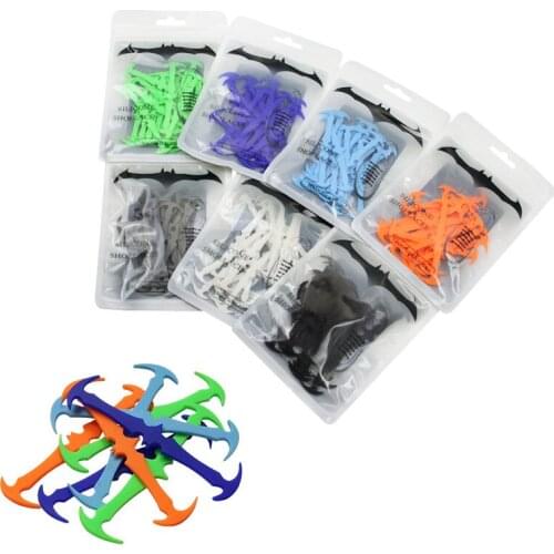 16pcs/set Silicone shoelaces Elastic Plastic No Tie shoelace White silicone shoes lace Adult Children Bat Shape Shoelaces