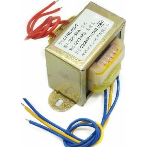 EI-60W type transformer AC AC220V to double 18V 18V-0-18V 18V*2 60W 3.3A