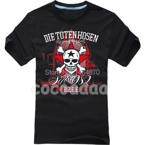 Street Fashion Toten Hosen Rock Brand men women shirt mma skull fitness Hardrock heavy Dark Metal 100%Cotton Customize