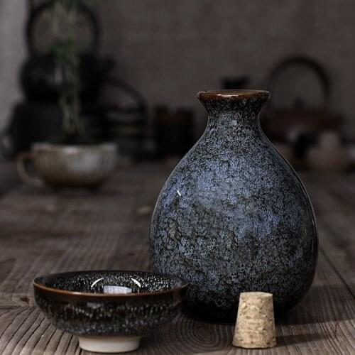 Vintage Flagon Bottle Small Household Hip Flask Seal Japanese Sake Bottle Alcohol Flask Decantador De Vino Drinkware ED50JH