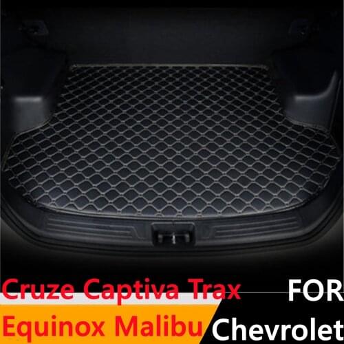 Sinjayer Waterproof Car Trunk Mat AUTO Tail Boot Cargo Pad Carpet Liner For Chevrolet Cruze Captiva Equinox Malibu Trax 2009-19