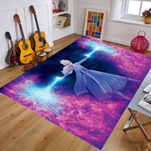 Magical Frozen Girls Play Mat Thickening Kids Rug Children Playmat Cartoon Non-slip Carpet Living Room Mat Doormat Gift