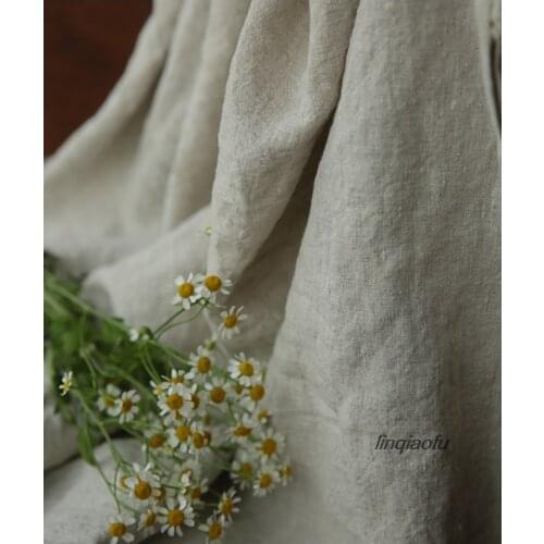High density natural rain and linen pure linen fabric High-end clothing linen fabric