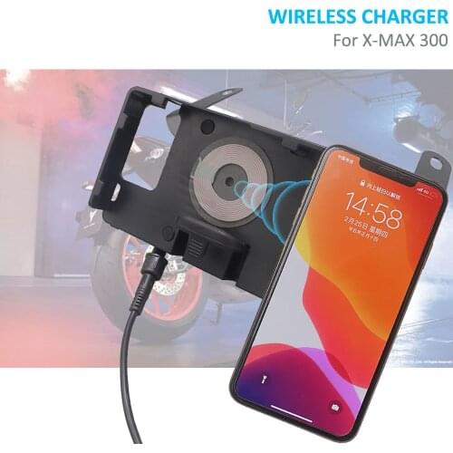 High Quality Wireless And USB Charing TWO IN ONE GPS/SMART PHONE Navigation Bracket BLACK For YAMAHA X-MAX 300 XMAX 300