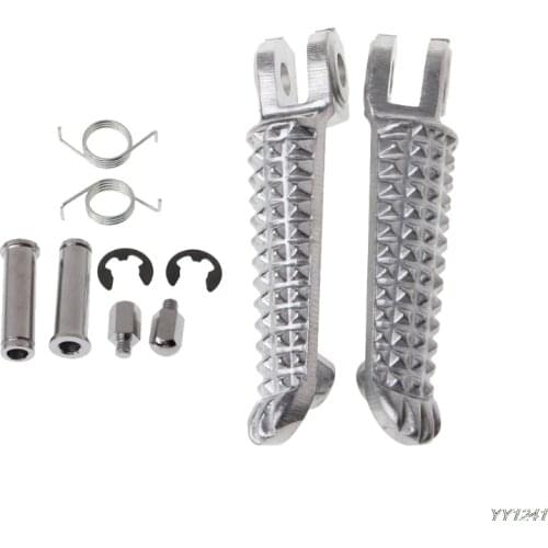 1 Pair Motorcycle Aluminum Front Foot Pedals Footrests For YAMAHA YZF R1 R6 R6S1998-2012 2003-2008 Foot Rests Frames Fittings-Y1