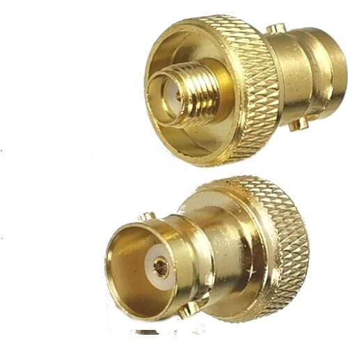 1pcs Connector Adapter SMA Female Jack to BNC Female Jack RF Coaxial Converter Straight New Gold Plated