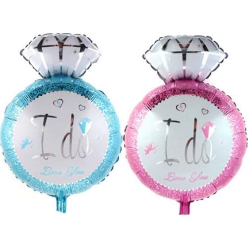 1 piece I DO Diamond ring Foil balloon Wedding party valentines day propose marriage decoration balloon HOT SALE Free shipping
