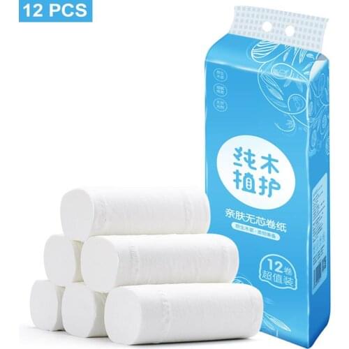 12 Rolls Home Bath Paper Bath Toilet Roll Paper Toilet Paper White Toilet Paper Toilet Roll Tissue Roll Pack Towels Tissue