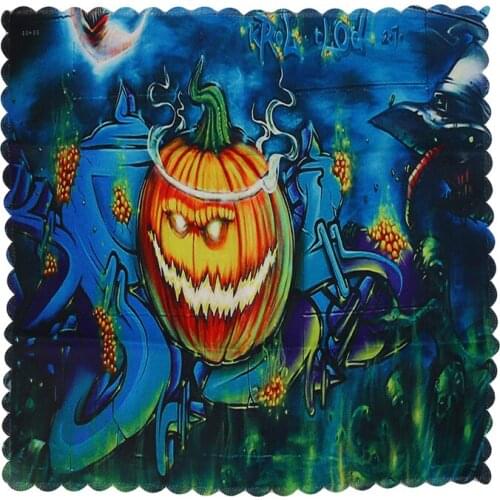 3D Creative Pumpkin Lantern Pattern Tablecloth Waterproof Cloth Thicken Rectangular And Round Table Cloth For Halloween