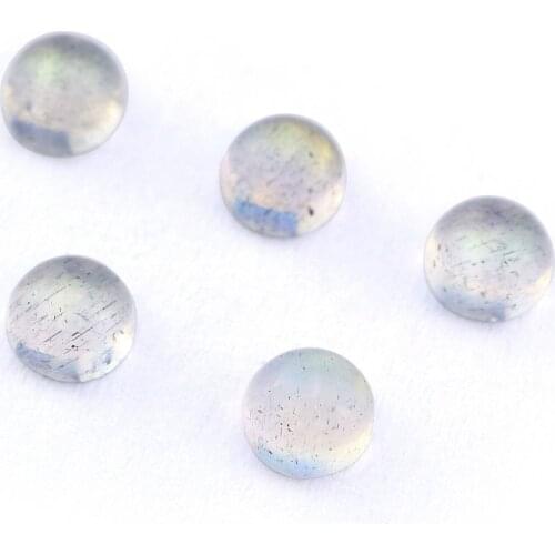 5Pcs 3MM Labradorite Round Cabochon Natural Gemstone for DIY Jewelry Supplies 4110163