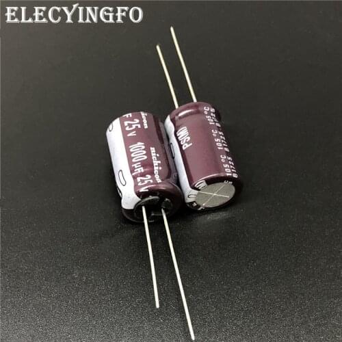 5pcs/50pcs 1000uF 25V NICHICON PS Series 12.5x20mm Low Impedance 25V1000uF Aluminum Electrolytic capacitor