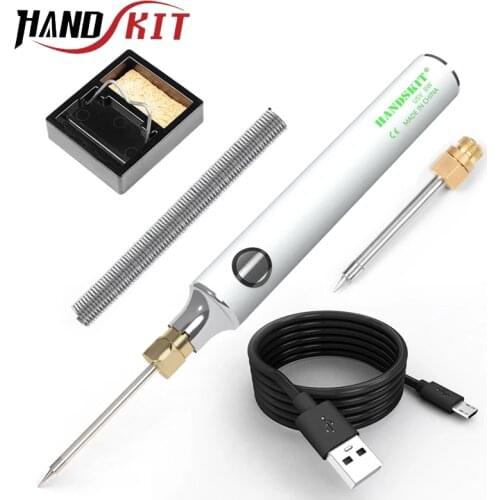 Handskit USB Soldering Iron Electric Soldering Iron 8W 5V Tin Soldering Iron with regulator wired Kit soldering stand