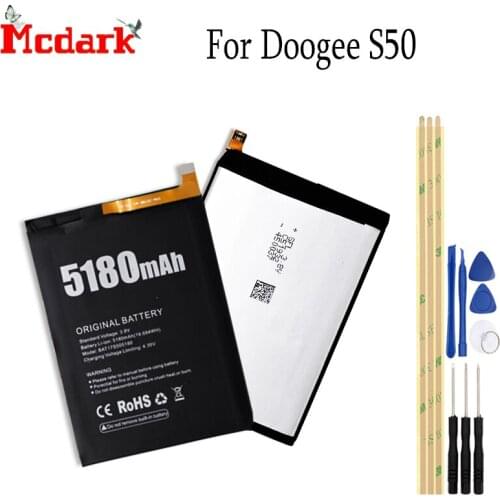 For Doogee S50 Battery BAT17S505180 Bateria Accu 5180mAh ​Replacement High Quality Back Up Batterie Smart Phone+Free Tools