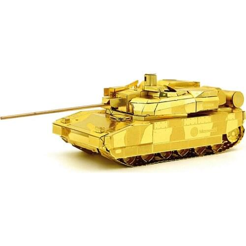 Leclerc MBT tank model DIY laser cutting Jigsaw puzzle model 3D Nano metal Puzzle Toys for adult Gift with free shipping