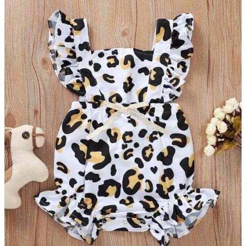 0-24M Kids Jumpsuit Print 2021 Cows Sleeveless Spaghetti Strap Playsuits One-Piece Pants for Summer Fall