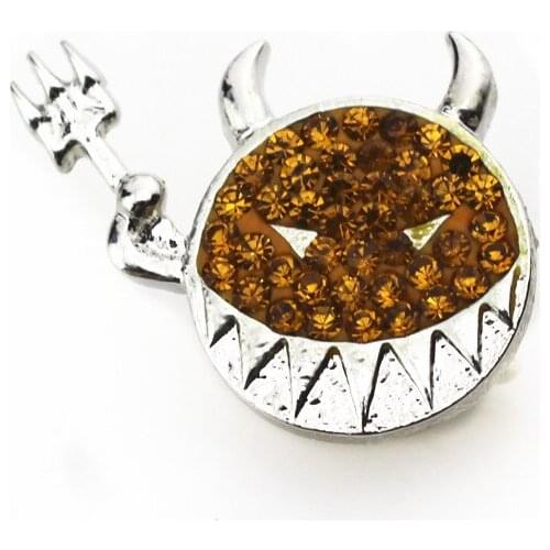 Hot Selling 10pcs Crystal Pumpkin Snap Buttons fit 18mm Snap Bracelets Bangles DIY Snap Jewelry Interchangeable Charms