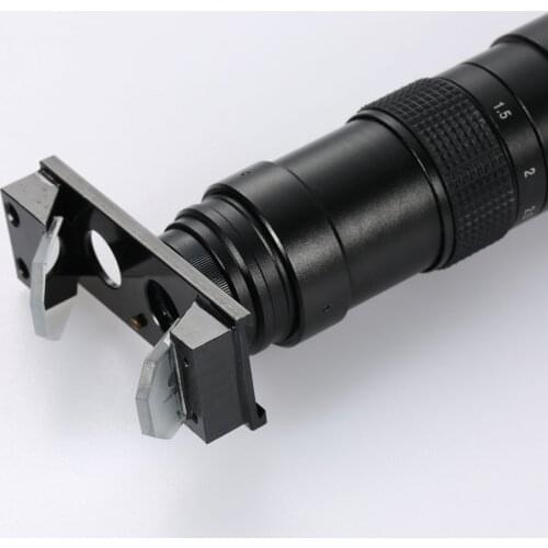 Monocular Video Microscope C-Mount Lens 0.7X-4.5X 3D Detection Magnifier 10X-180X Continuous Zoom for HDMI VGA Industrial Camera