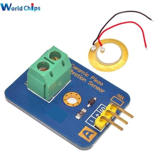 DIY KIT 3.3V/5V Ceramic Piezo Vibration Sensor Module Analog Controller Electronic Components Supplies Sensor for Arduino UNO R3