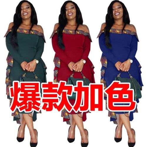 3colors 2018 new fashion 100% cotton print elastic long sleeve style dashiki famous brand stripe long dresses for lady FOR PARTY