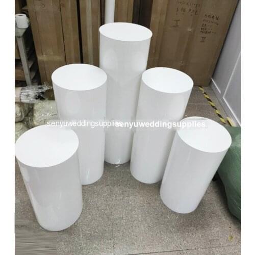 New style Wedding Backdrop White Round Set Acrylic Plinth Pedestal Decoration senyu3334