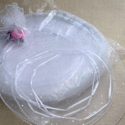 50pcs Multi Round organza gift bags 26-35-40cm party bag for women wed Drawstring bag Jewelry Display Bag Pouch diy accessories