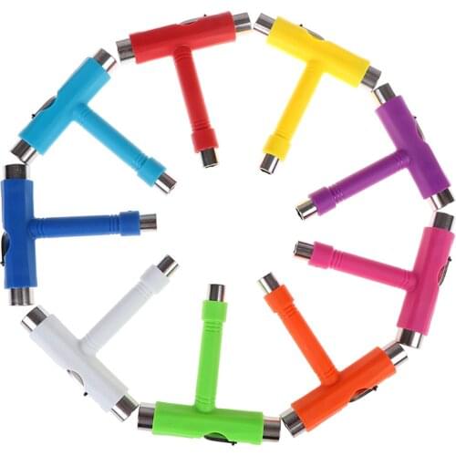 Professional All-in-one T-type Skate Tool Screwdriver Socket Multi-functional Skateboard Adjusting T-tool