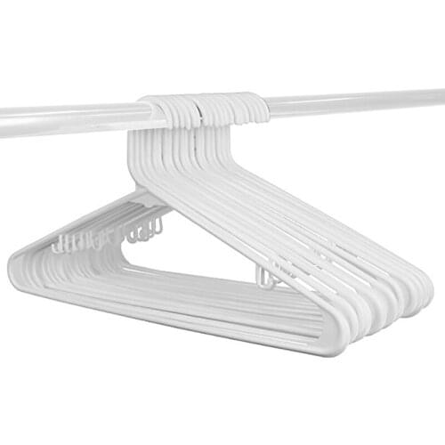 Simple And Luxurious Sticks Of 50 Standard High-Grade Plastic Hangers White