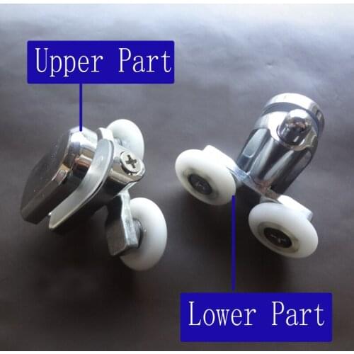 Zinc alloy double shower door roller,Shower room glass door pulley diameter 19mm,23mm,25mm, 8pcs/lot