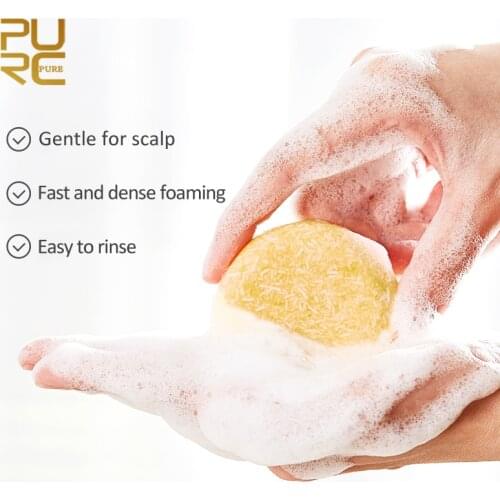 PURC Ginger Shampoo Bar Organic Handmade Cold Processed for Hair Loss Treatment Growth Hair Natural No Chemicals Vegan