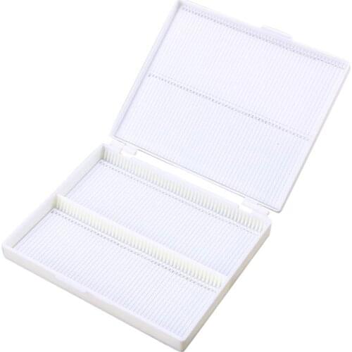 1 PC Microscope Slide Box Pathology Biological Plastic Lined Durable Holds Up to 100 Pcs Slides Bio Slice Box Slice Cassette