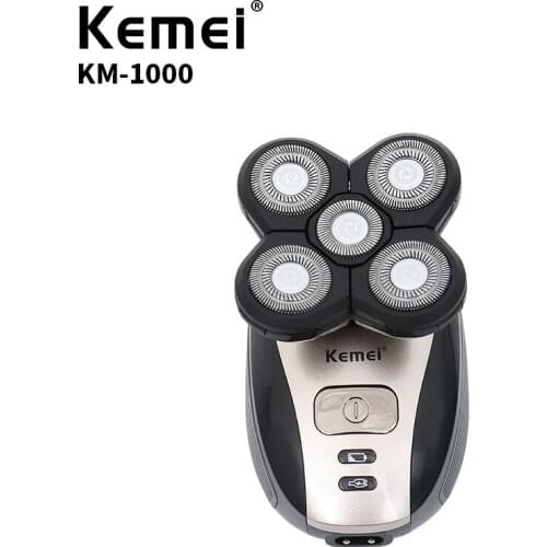 Replace Razor Head Kemei KM-1000 Electric Shaver 5D Independent Floating Head Waterproof Stainless Steel Razor Blade KM-1000