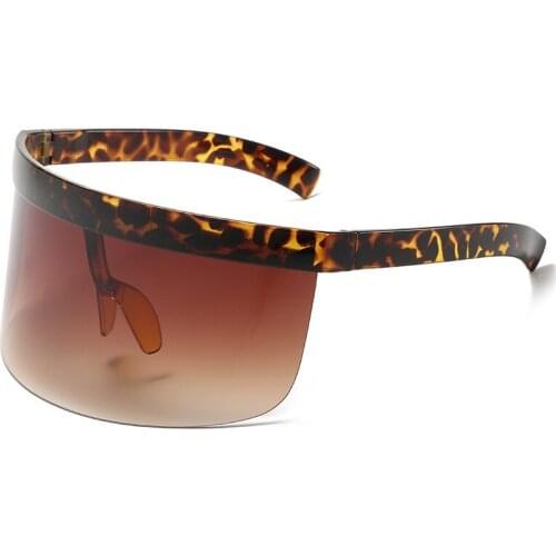 2020 Punk Rimless Sunglasses Women Sexy Leopard One Piece Sun Glass Vintage Men Sunglasses Punk Retro Eyewear Luxury NX