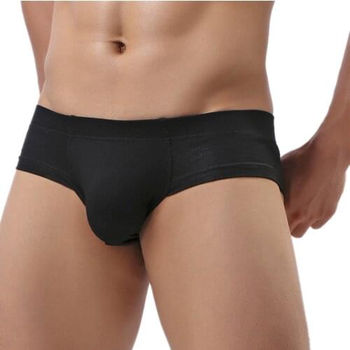 Sexy Men Underwear Cotton Briefs Shorts Low Waist Panties Man Solid U Convex Pouch Underpants Cueca Calzoncillos Plus Size M-XXL