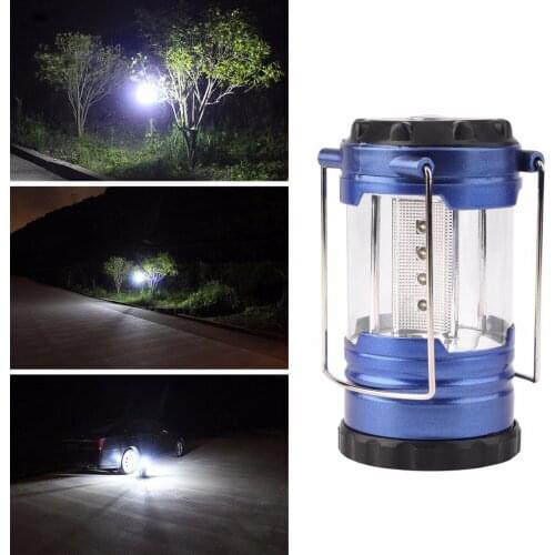 Ultra Bright Waterproof Shockproof Power Saving Telescopic Camping Lantern Bivouac Hiking Light 12 LED Portable With Compass