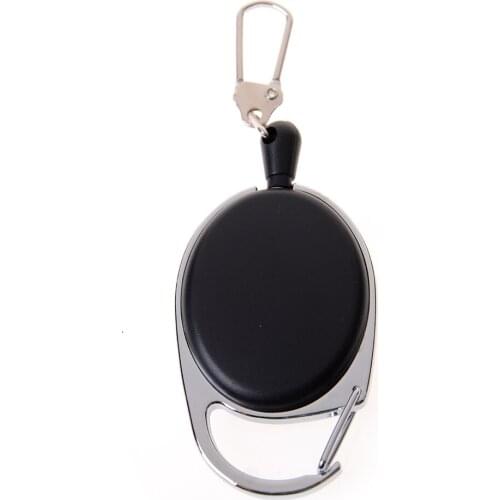 1Pc Auto Badge Holder Retractable Carabiner Reel Clip On ID Card Holders Retractable cord 24 inch cord extension