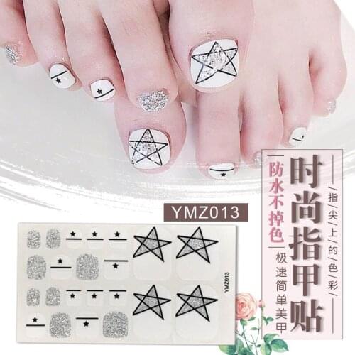 1PC Toenail art Full-Cover Sticker Sheet For ToeNail Sticker Polish Sticker Pedicure Sticker YMZ001-017