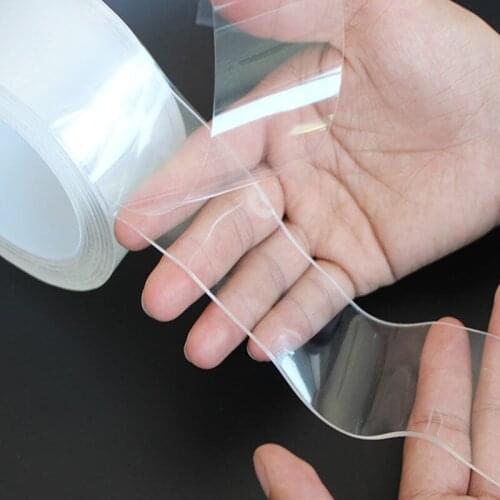 1Pcs Strong Transparent Double-sided Tape Multi-purpose Household 50 MM Wide Non-marking Nano Tape Storage Waterproof Cleaning
