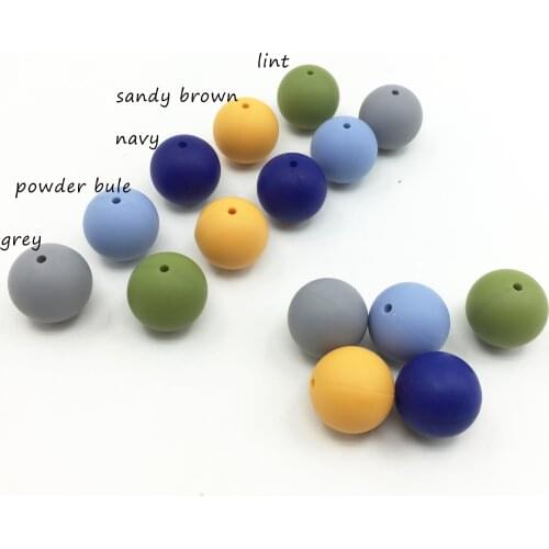 100Pcs round Silicone Beads 10-15mm Baby Teether Eco-friendly Sensory Teething Necklace Food Grade Mom Nursing rodent