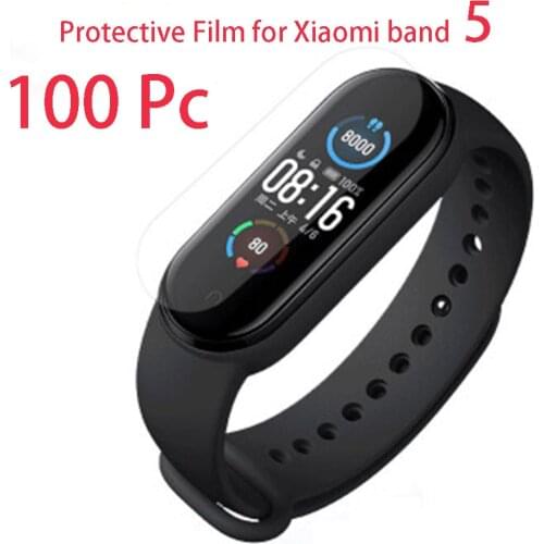100 Pieces/lot For Xiaomi Band 5 and 4 and 3 and 6 Film Screen Protector Smart Bracelet Protective Film Cover Xiomi Xaiomi Xiami